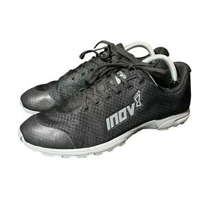 Inov-8 F-Lite 195 V2 Training Shoes Mens 9 Womens 10.5 Black Grey Minimalist